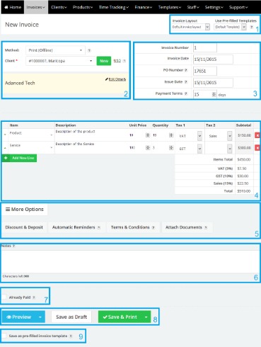 create an invoice in word