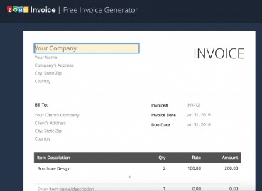 free invoice generator by invoiced