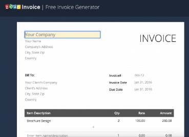 invoice generator by invoiced