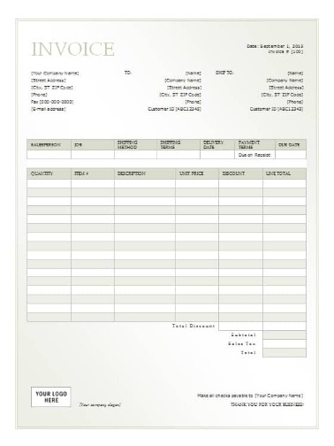 free rental monthly rent invoice template