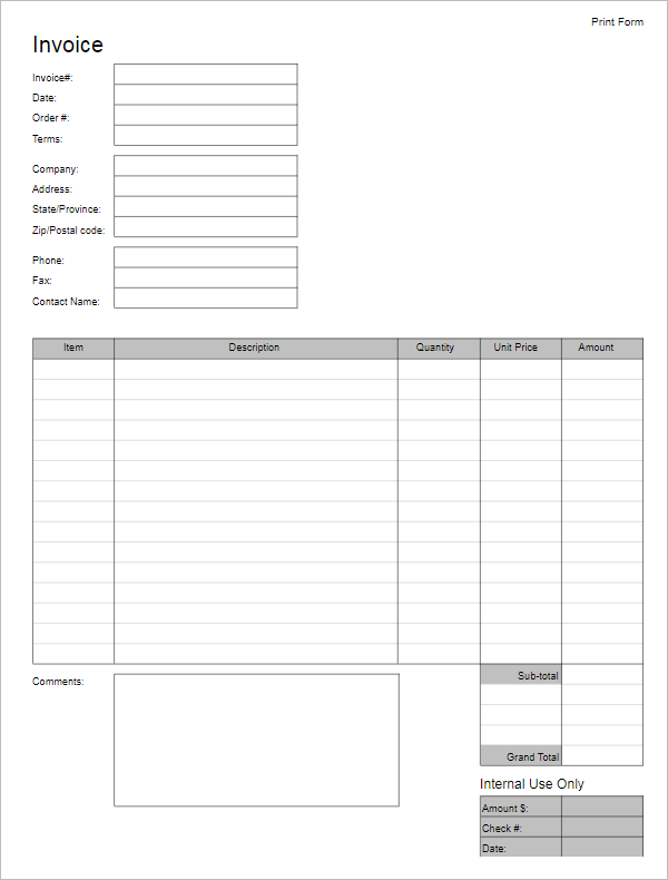 freelance invoice template