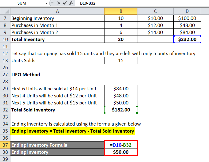 how to calculate beginning & ending inventory costs