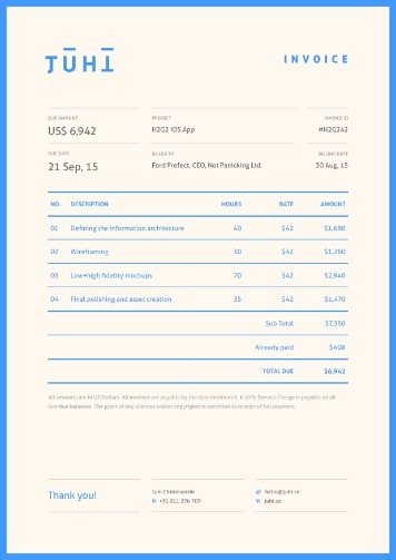 how to invoice as a freelance designer