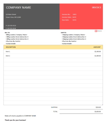 how to make a billing invoice