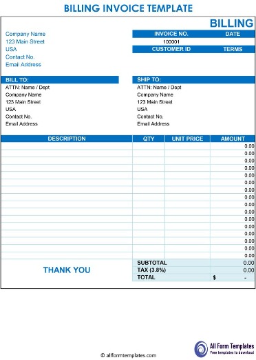 invoice templates for word and excel