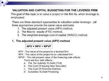 levered & unlevered free cash flow