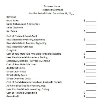 multi step income statement format, examples