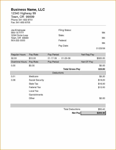 pay stub meaning