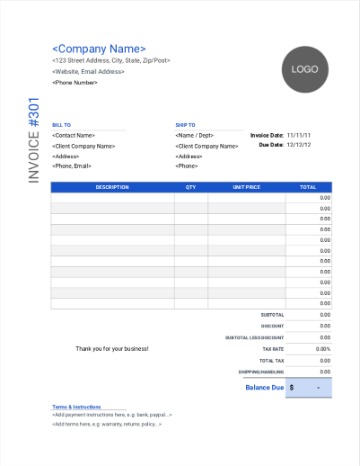 sage invoice template download