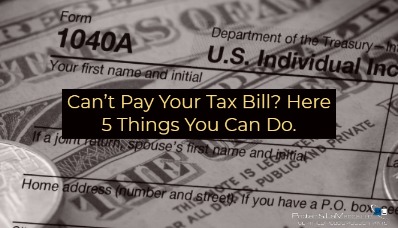 what happens if you can't pay your taxes?