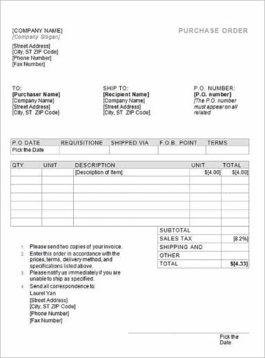 what is a purchase order & how does it work?