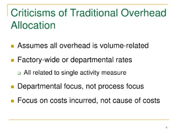 why allocate overhead costs?